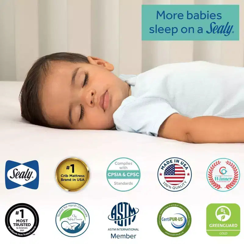 2-Stage Crib And Toddler Mattress: Hypoallergenic, Waterproof Cover, Firm, Innerspring