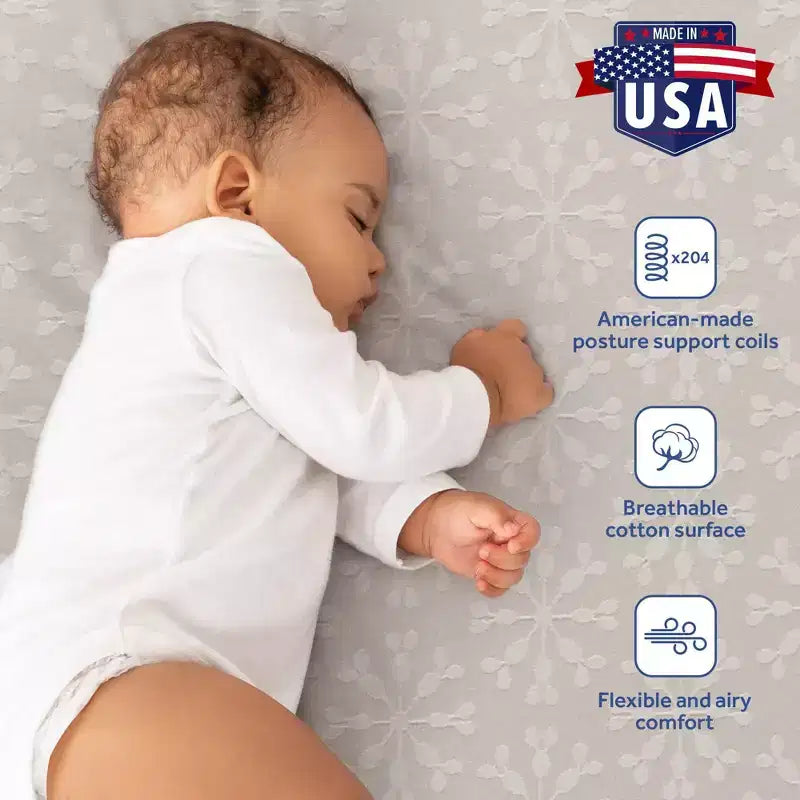 2-Stage Crib And Toddler Mattress: Hypoallergenic, Waterproof Cover, Firm, Innerspring