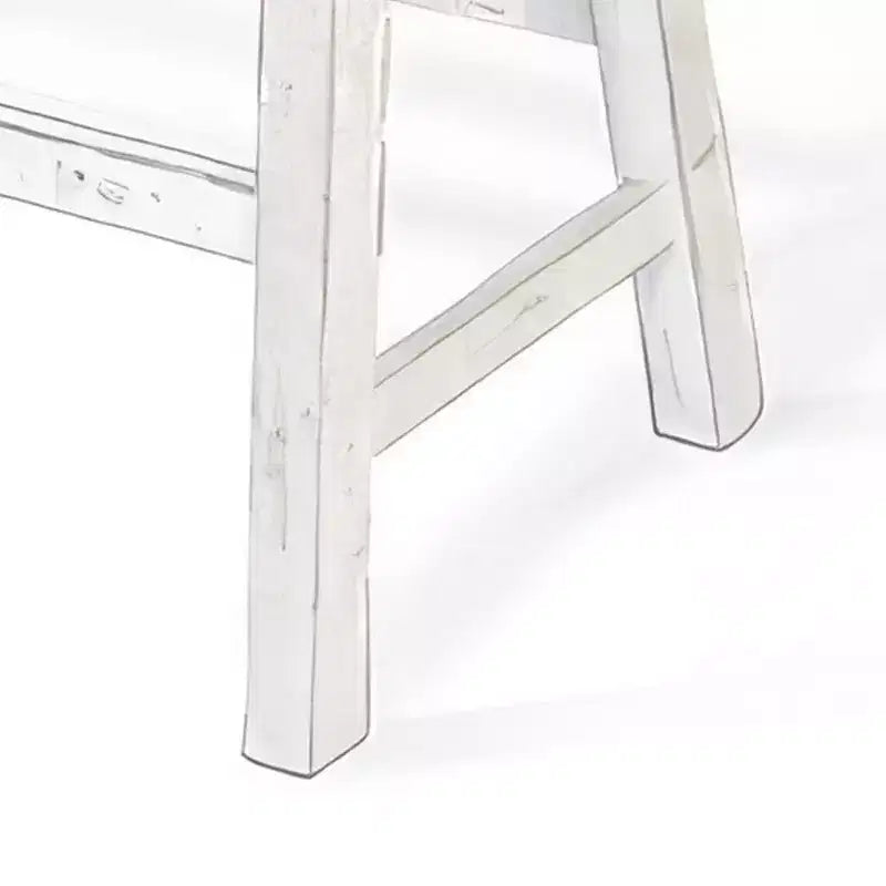 33 in. Wide Bar Height Bench with Trestle Legs and Footrests, Solid Mahogany Wood