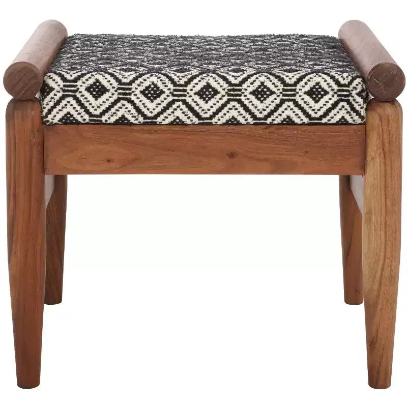 Elmar Ottoman - OTT3702 - Navy White/Natural - Safavieh