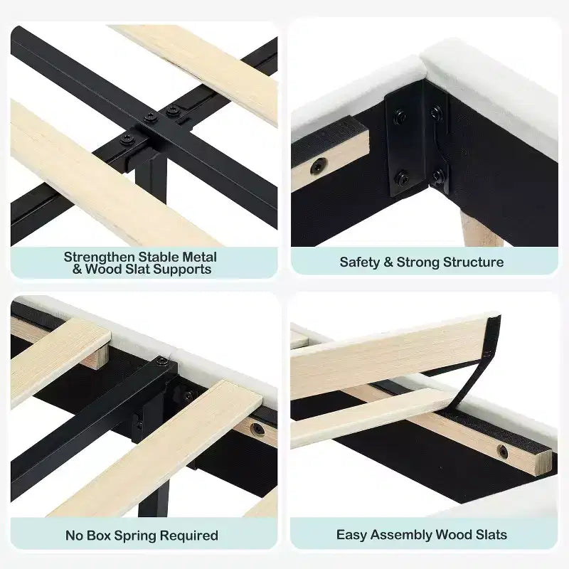 Twin Bed Frame with Drawer, Velvet Upholstered Platform BedFrame with Storage Headboard for Kids, No Box Spring Needed, Easy Assembly
