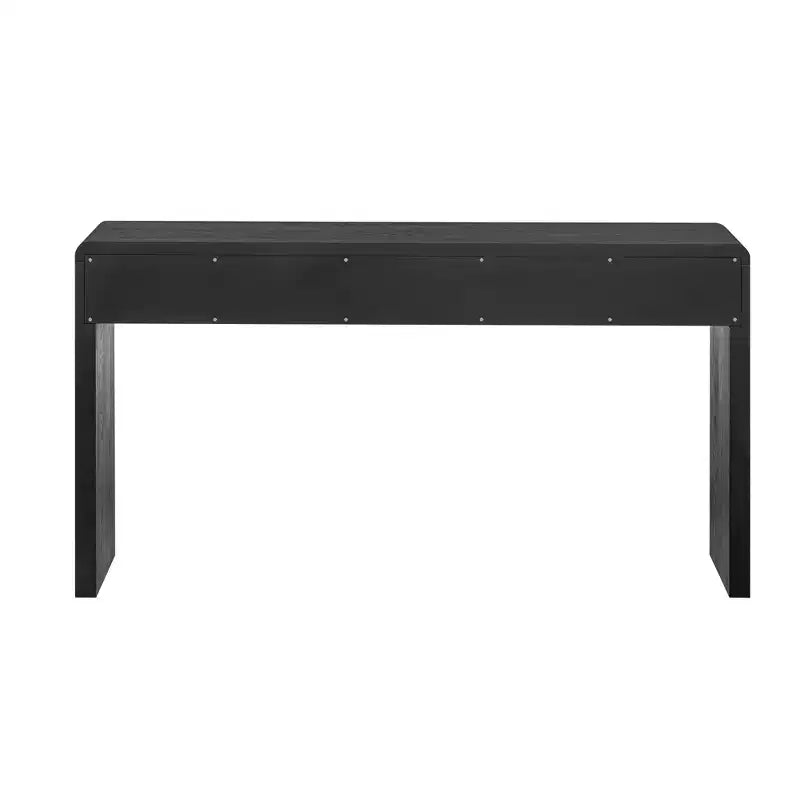Rustic Modern Console Table with 3 Fluted Drawers, Entryway Hallway Accent Table