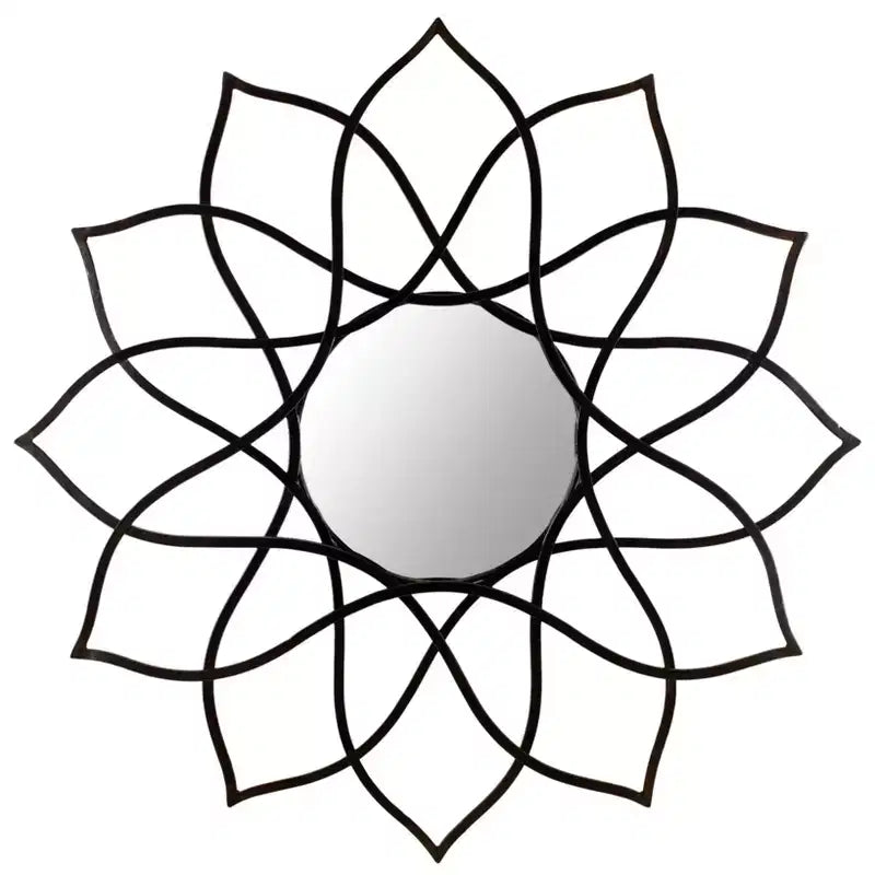 Flower Mirror - 36 x 36 - MIR4010 - Black - Safavieh