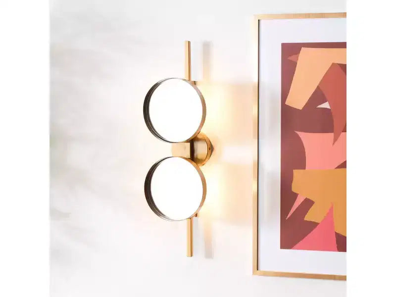 7.25 x 25 in. Gold Back-Lit Wall Mirror, Iron and MDF Frame