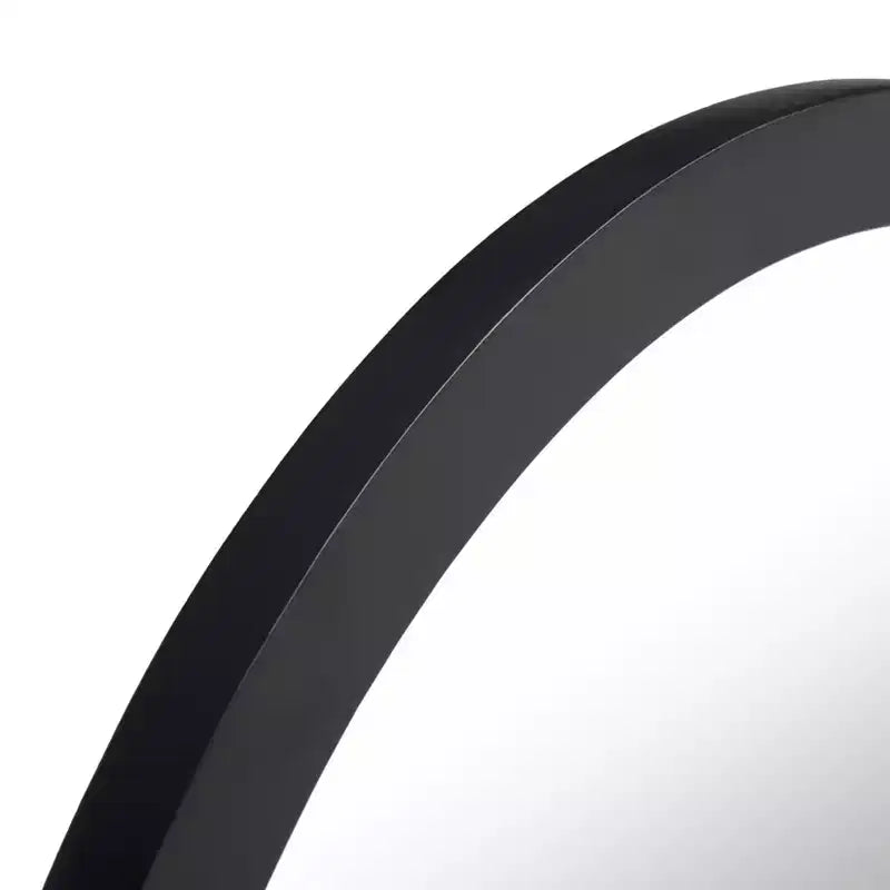 23.7 x 35.5 in. Decorative Wall Mirror, Black and Natural MDF Frame