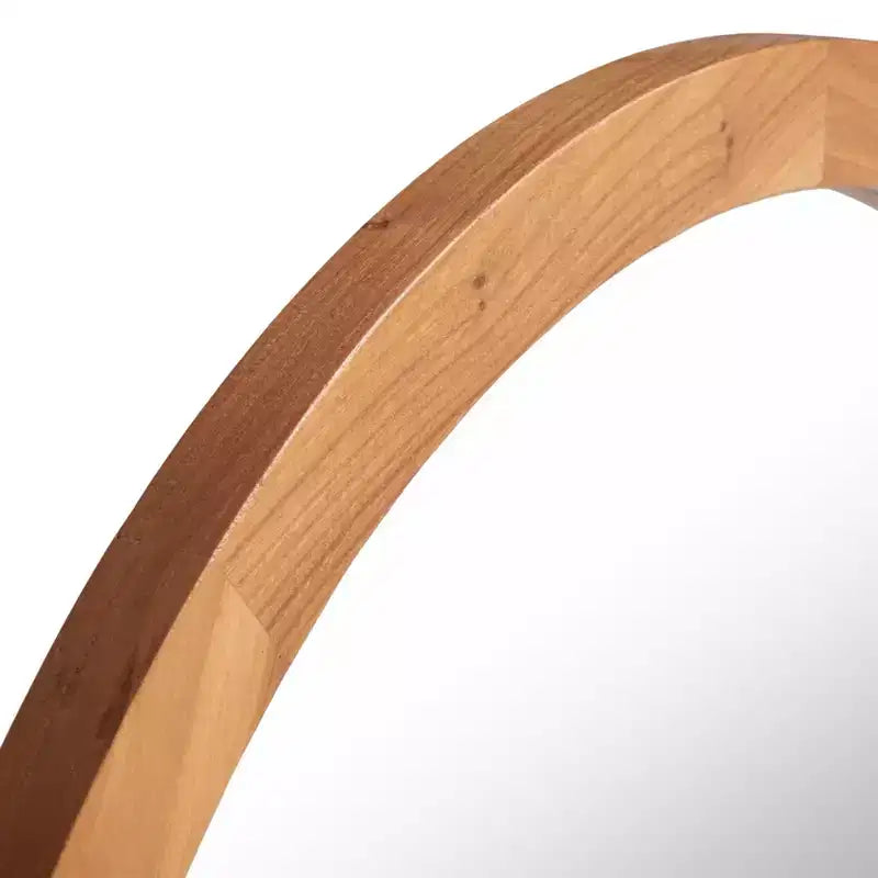 23.7 x 35.5 in. Decorative Wall Mirror, Black and Natural MDF Frame