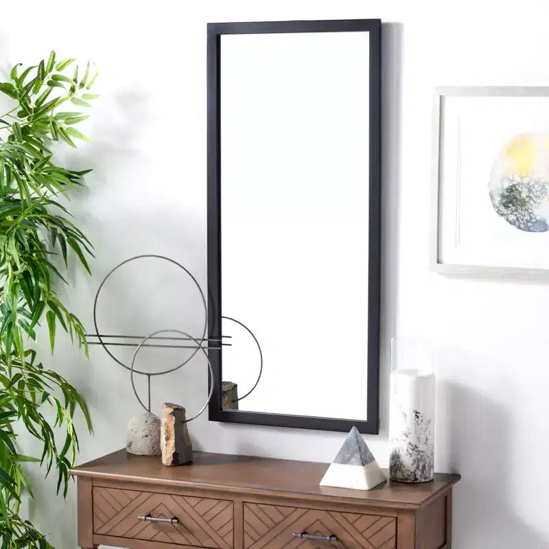 18 x 39.5 in. Brass Iron Rectangular Wall Mirror