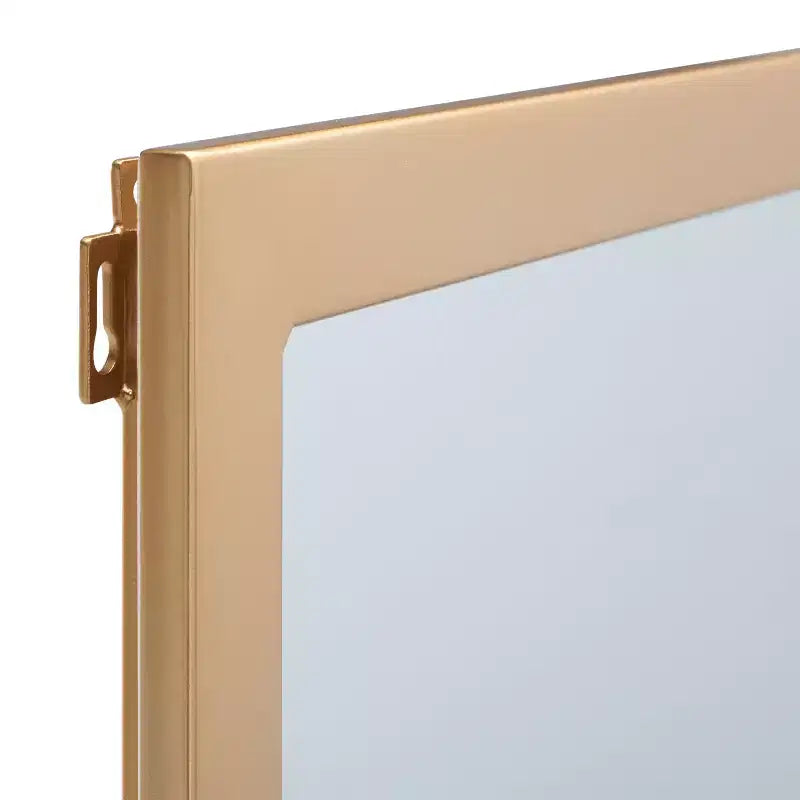 18 x 39.5 in. Brass Iron Rectangular Wall Mirror