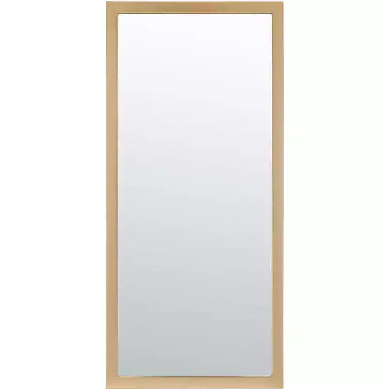 18 x 39.5 in. Brass Iron Rectangular Wall Mirror