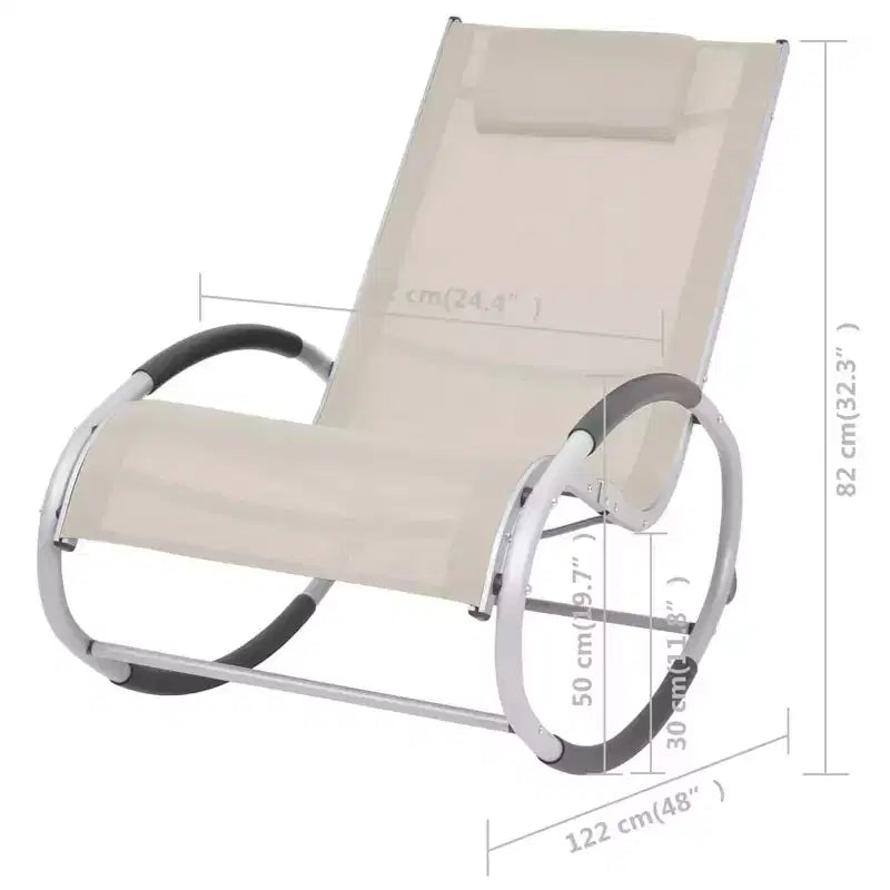 Modern Rocking Chair for Indoor and Outdoor Use, All-Weather Ergonomic Rocker, Lightweight and Portable