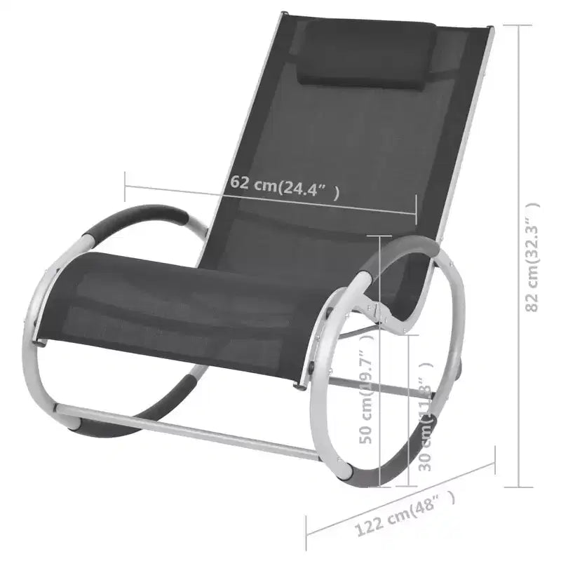 Modern Rocking Chair for Indoor and Outdoor Use, All-Weather Ergonomic Rocker, Lightweight and Portable