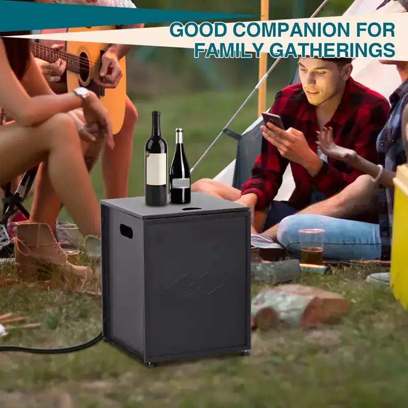 20Lb Propane Tank Cover and Side Table, Weatherproof Storage Box Specifically Designed, Portable Shell with Handle