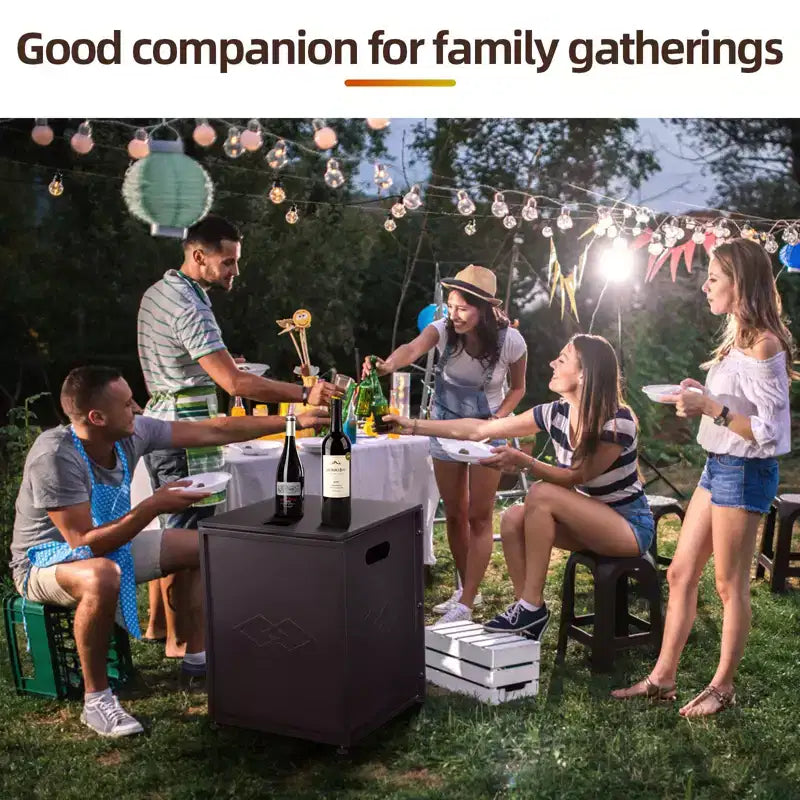 20Lb Propane Tank Cover and Side Table, Weatherproof Storage Box Specifically Designed, Portable Shell with Handle