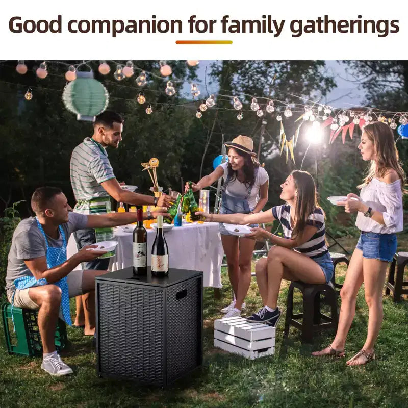 20Lb Propane Tank Cover and Side Table, Weatherproof Storage Box Specifically Designed, Portable Shell with Handle