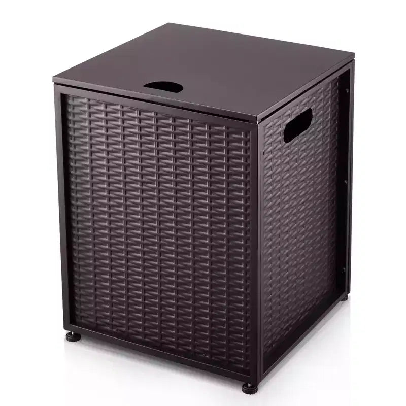 20Lb Propane Tank Cover and Side Table, Weatherproof Storage Box Specifically Designed, Portable Shell with Handle