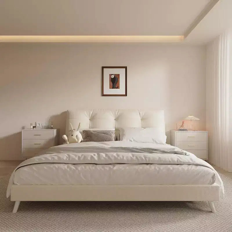 Modern White Nightstand with 3 Drawers and Gold Legs, Slim Bedside Table for Small Spaces
