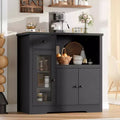 Kitchen Microwave Cabinets with Storage, Buffet Cabinet Sideboard with 3 Doors,1 Drawer and Adjustable Shelves, Pantry Storage Cabinet for Kitchen