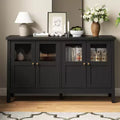 Heynemo Sideboard Buffet Cabinet with Storage, 55'' Storage Cabinet with Acrylic Accents, Accent Cabinet with Adjustable Shelves, Wood Credenza