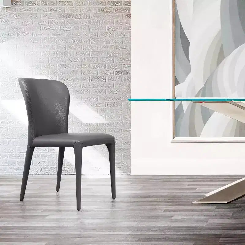 20 in. White Faux Leather Dining Chair, Stylish Inviting Dining Space Seating