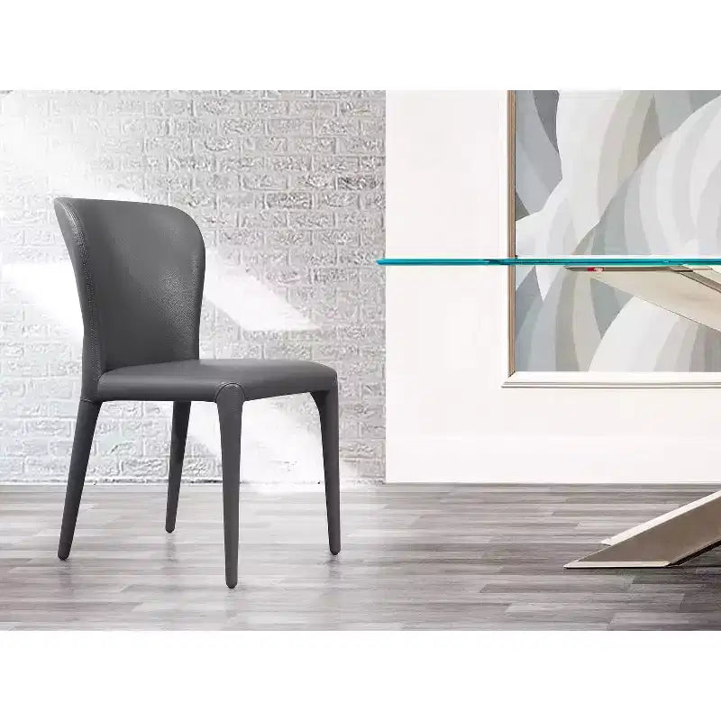 20 in. White Faux Leather Dining Chair, Stylish Inviting Dining Space Seating