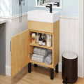 16 in Small Bathroom Vanity Organizer Storage Cabinet w/ Shelves Basin Sink Hooks
