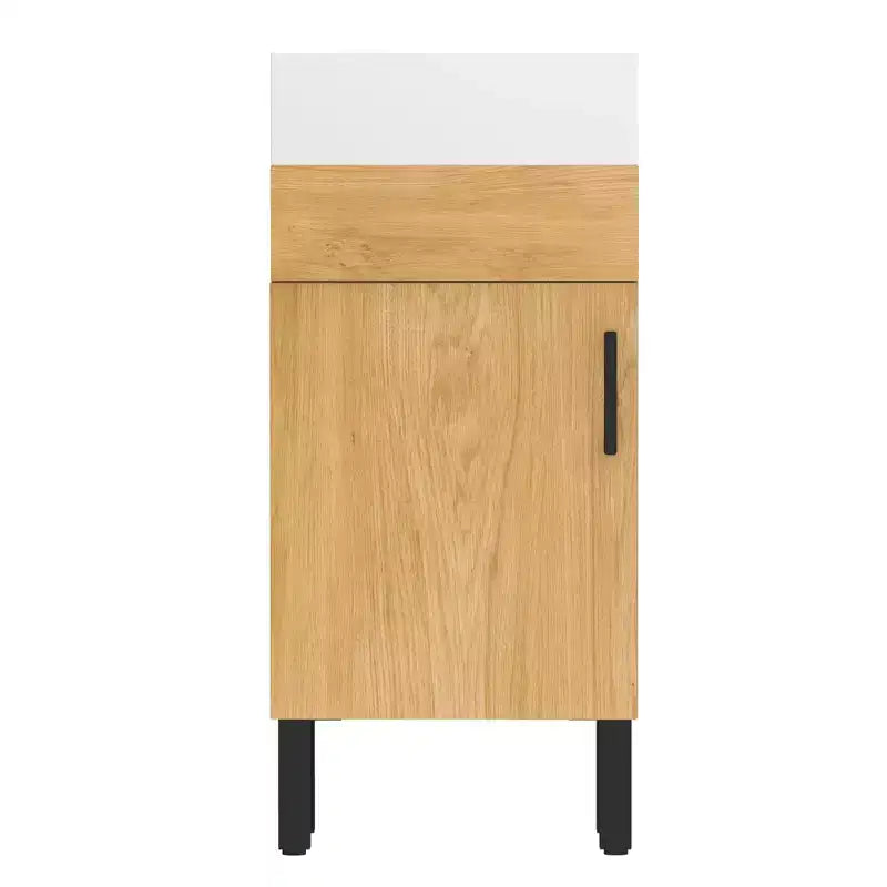 16 in Small Bathroom Vanity Organizer Storage Cabinet w/ Shelves Basin Sink Hooks
