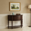 Coaster,Brenda 2-door Demilune Wood Entryway Console Table Brown