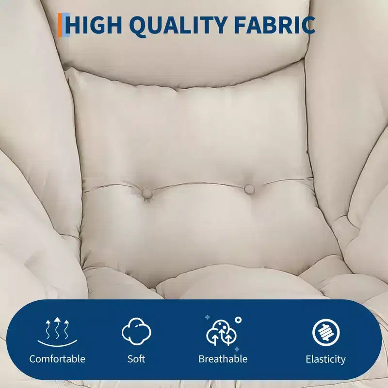 Lazy Chair with Side Pocket, Comfy Accent Lounge Armchair for Living Room, Bedroom, Dorm or Office