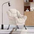 GustoWave Lazy Chair with Side Pocket, Comfy Accent Lounge Armchair for Living Room, Bedroom, Dorm or Office