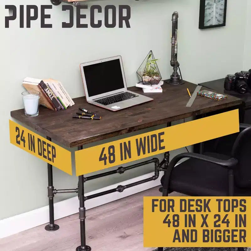 Industrial Pipe Desk Base, 2 Pack