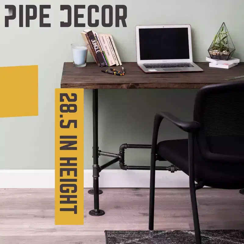 Industrial Pipe Desk Base, 2 Pack