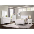 47 in. H Twin Size White Bed Frame with Headboard, LED Accent Lighting