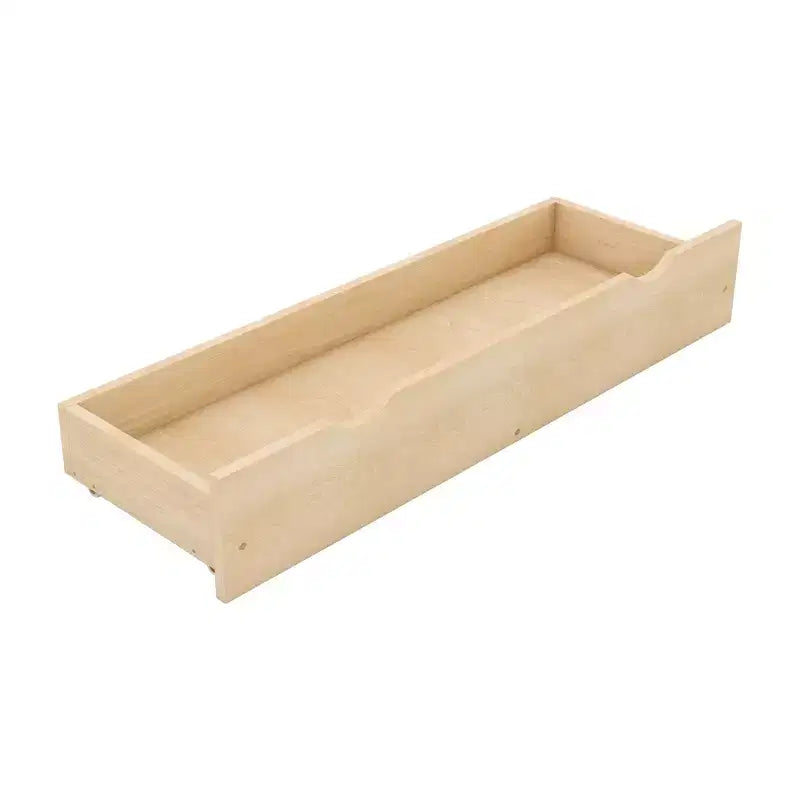 Queen Size House Platform Bed with 2 Storage Drawers, Wood Kids Bed Frame with Shelves and Guardrail