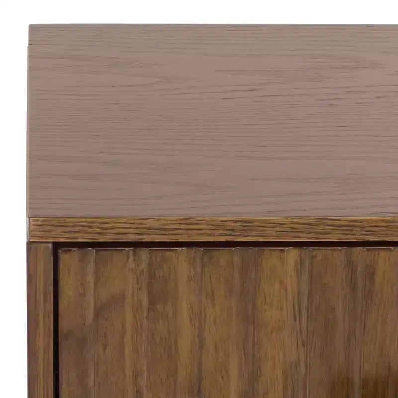 1 Drawer 1 Shelf Nightstand, Walnut, Metal Frame with MDF Surface