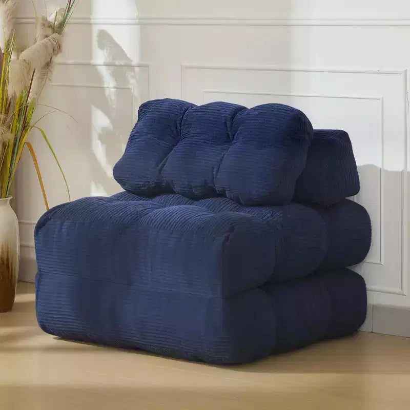 3-in-1 Folding Convertible Sofa Bed with Pillow Foldable Matress with Back Support, Comfy Portable Sleeper Chair Floor Sofa Lounge for Living Room