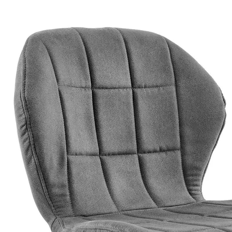 26 in. Counter Stool with Fabric Finish, Black Charcoal, Modern Mid-Back Design