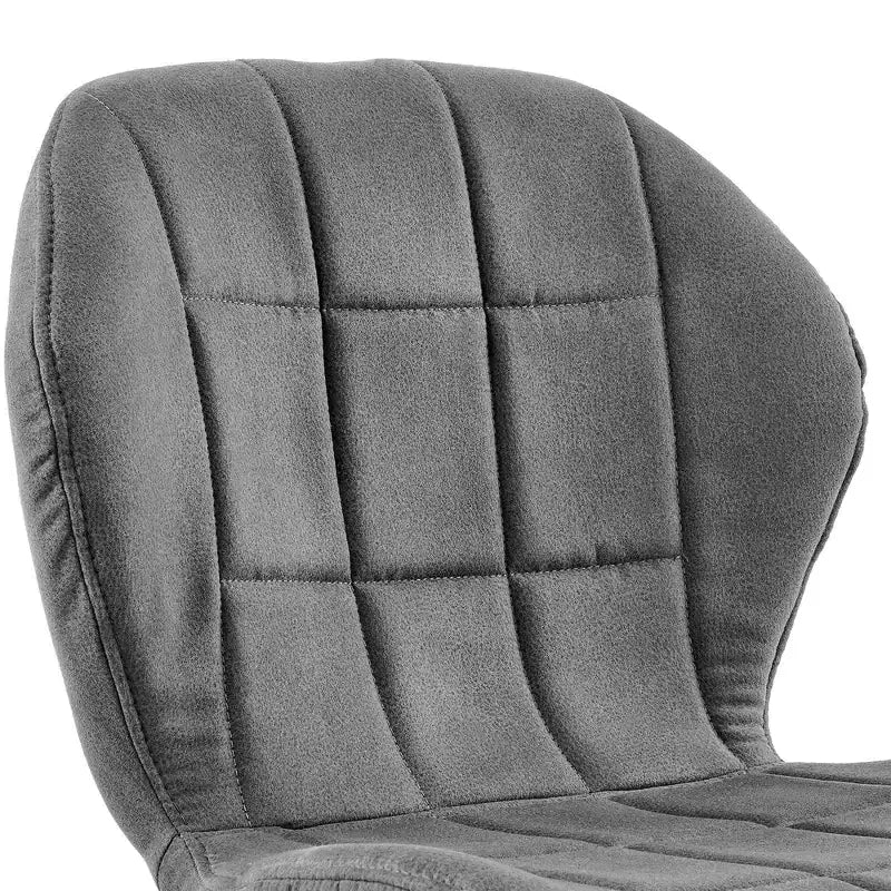 26 in. Counter Stool with Fabric Finish, Black Charcoal, Modern Mid-Back Design
