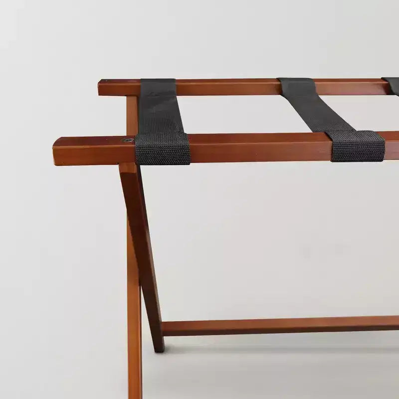 Folding Luggage Rack, Extra-Wide Hotel-Style with Solid Wood Construction