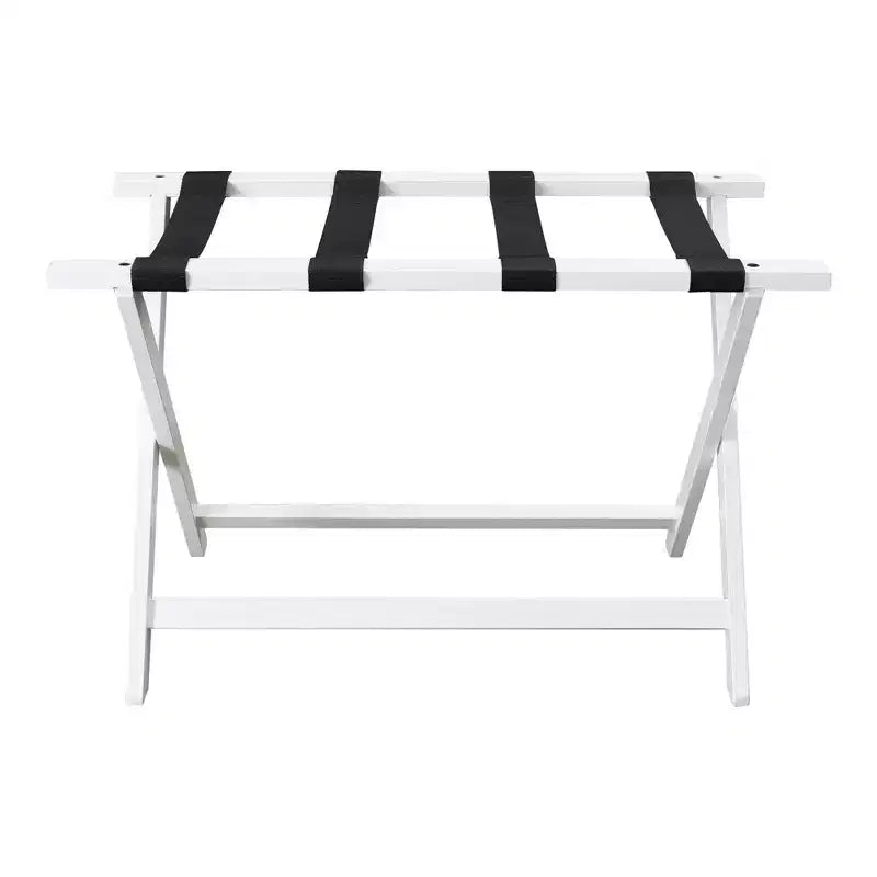 Folding Luggage Rack, Extra-Wide Hotel-Style with Solid Wood Construction