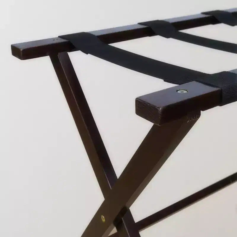 Folding Luggage Rack, Extra-Wide Hotel-Style with Solid Wood Construction