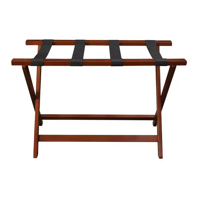 Folding Luggage Rack, Extra-Wide Hotel-Style with Solid Wood Construction