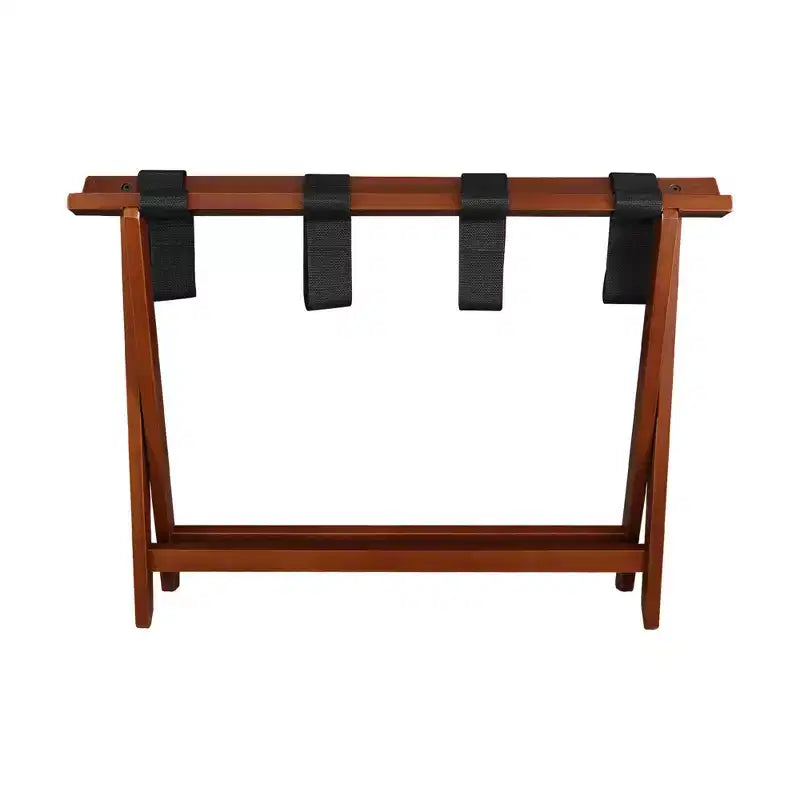 Folding Luggage Rack, Extra-Wide Hotel-Style with Solid Wood Construction