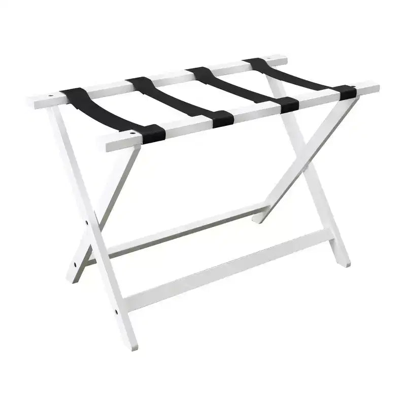 Folding Luggage Rack, Extra-Wide Hotel-Style with Solid Wood Construction