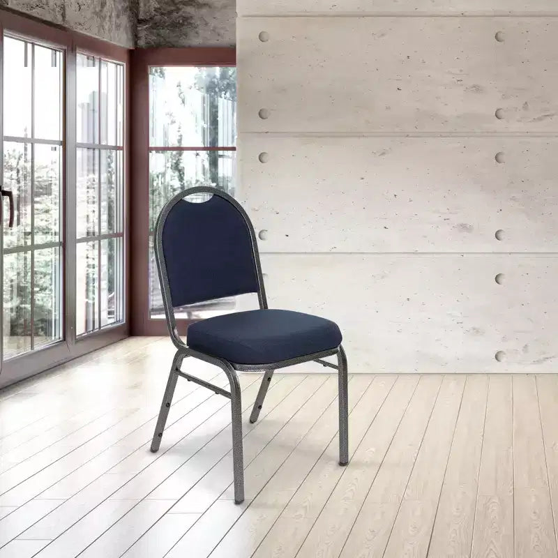 Set of 2 Premium Fabric Upholstered Stackable Chairs, Steel Frame, ANSI Certified