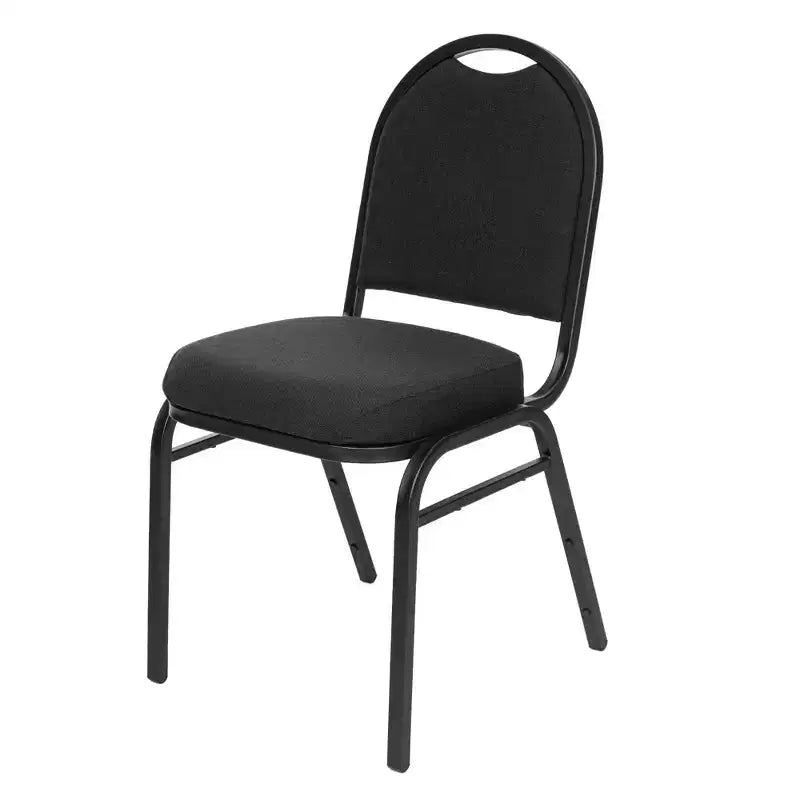 Set of 2 Premium Fabric Upholstered Stackable Chairs, Steel Frame, ANSI Certified