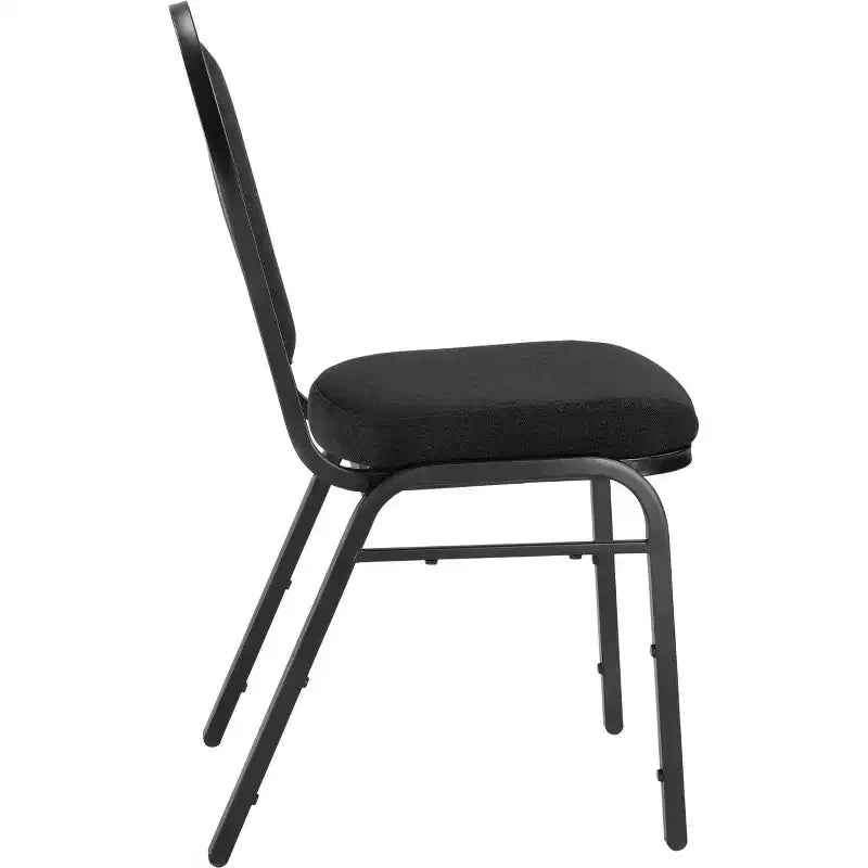 Set of 2 Premium Fabric Upholstered Stackable Chairs, Steel Frame, ANSI Certified