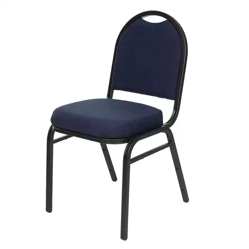 Set of 2 Premium Fabric Upholstered Stackable Chairs, Steel Frame, ANSI Certified