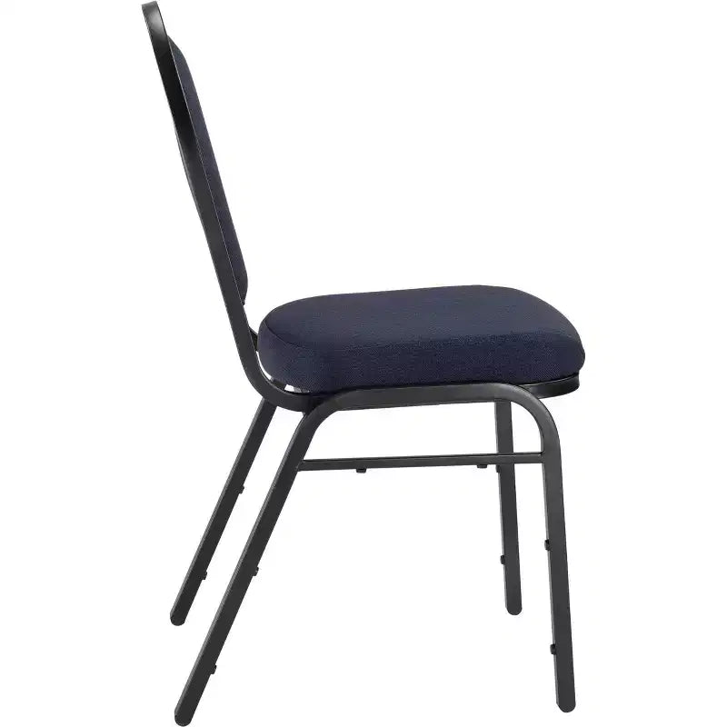 Set of 2 Premium Fabric Upholstered Stackable Chairs, Steel Frame, ANSI Certified