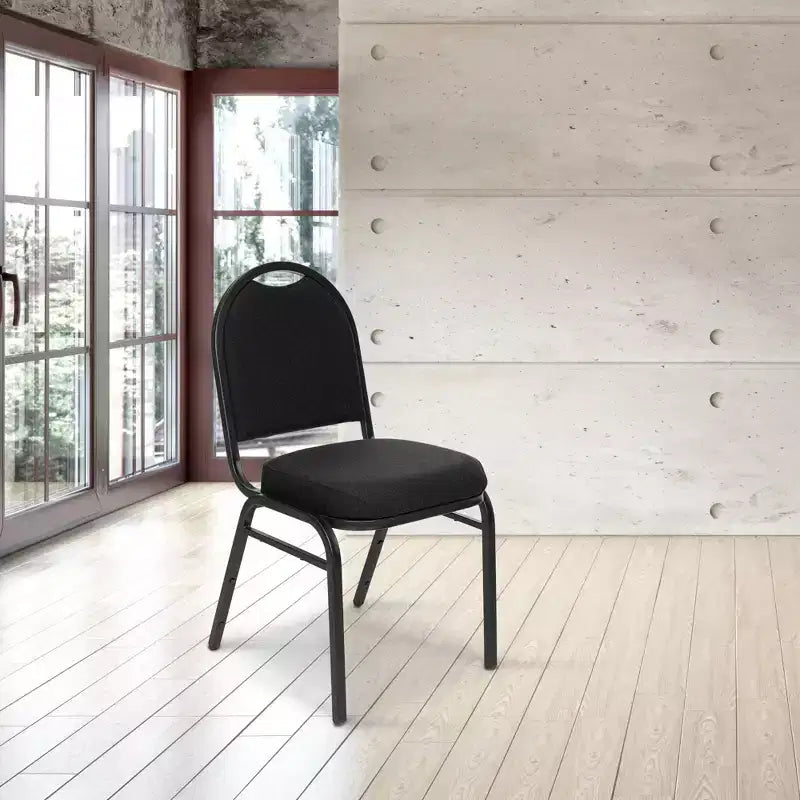 Set of 2 Premium Fabric Upholstered Stackable Chairs, Steel Frame, ANSI Certified