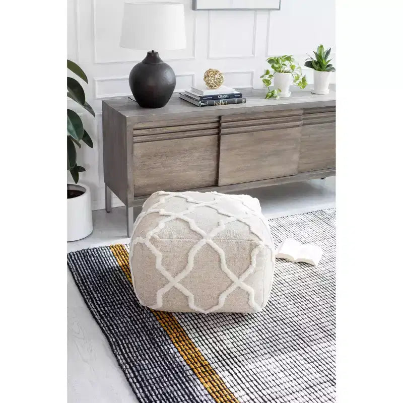 B Sides Moroccan Inspired Pouf - Anji Mountain